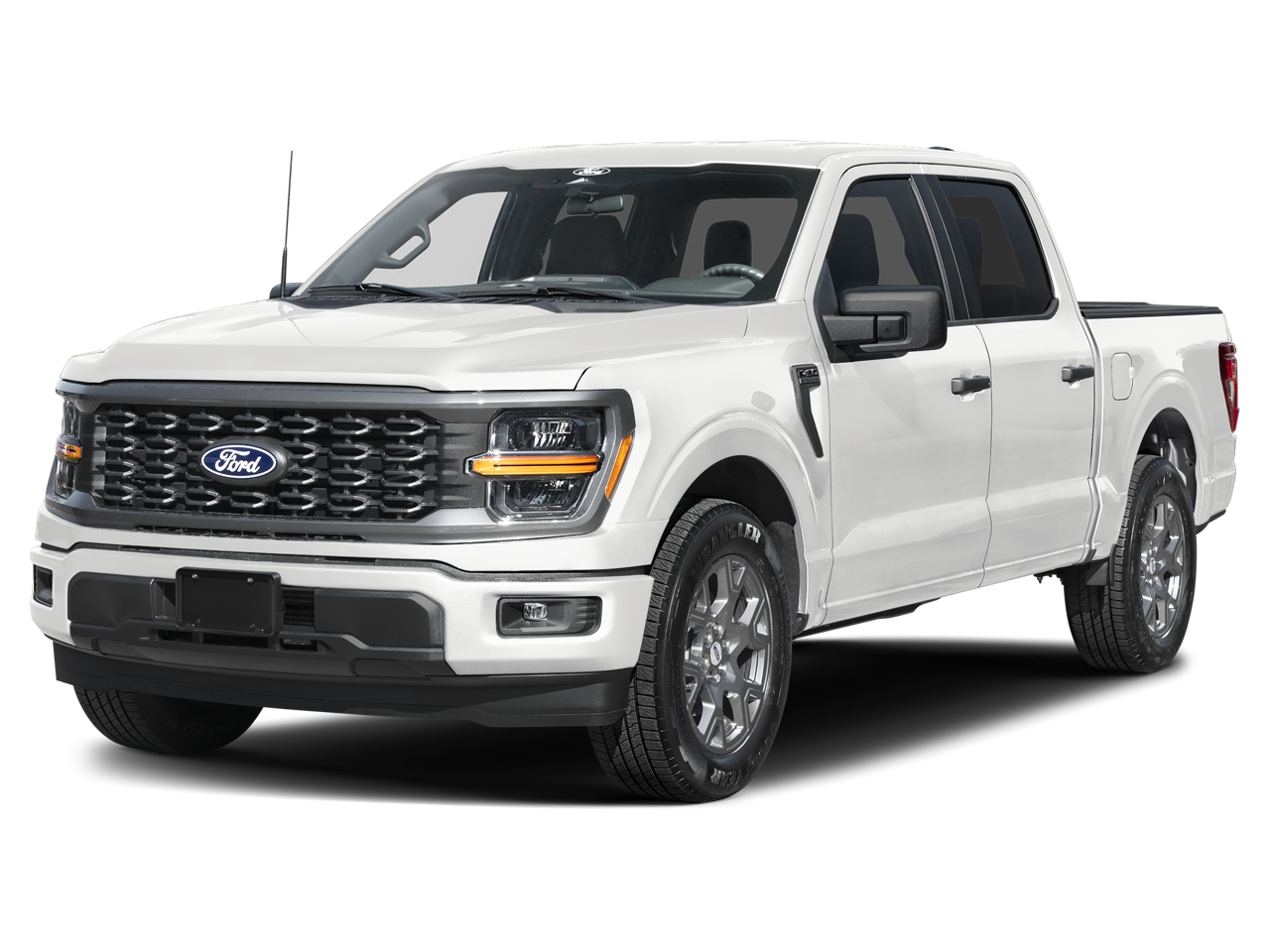 2026 Ford F-150 STX IN_TRANSIT in Oxford White — front three-quarter view
