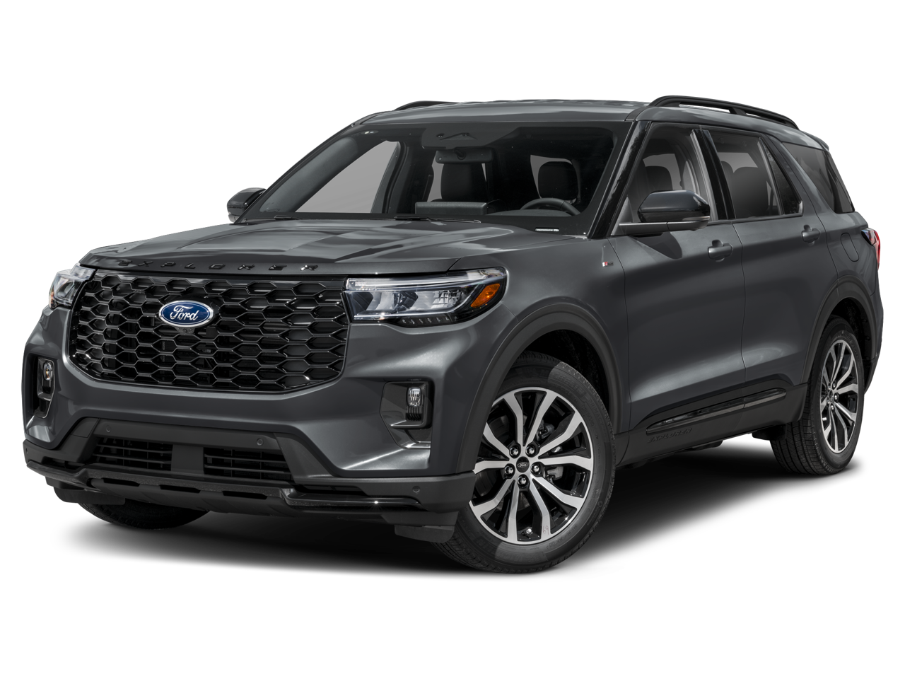 2026 Ford Explorer ST-Line IN_TRANSIT in Red Metallic — front three-quarter view