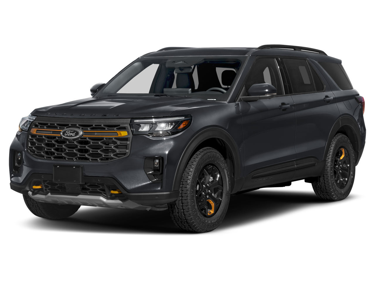 2026 Ford Explorer Tremor in Black Metallic — front three-quarter view