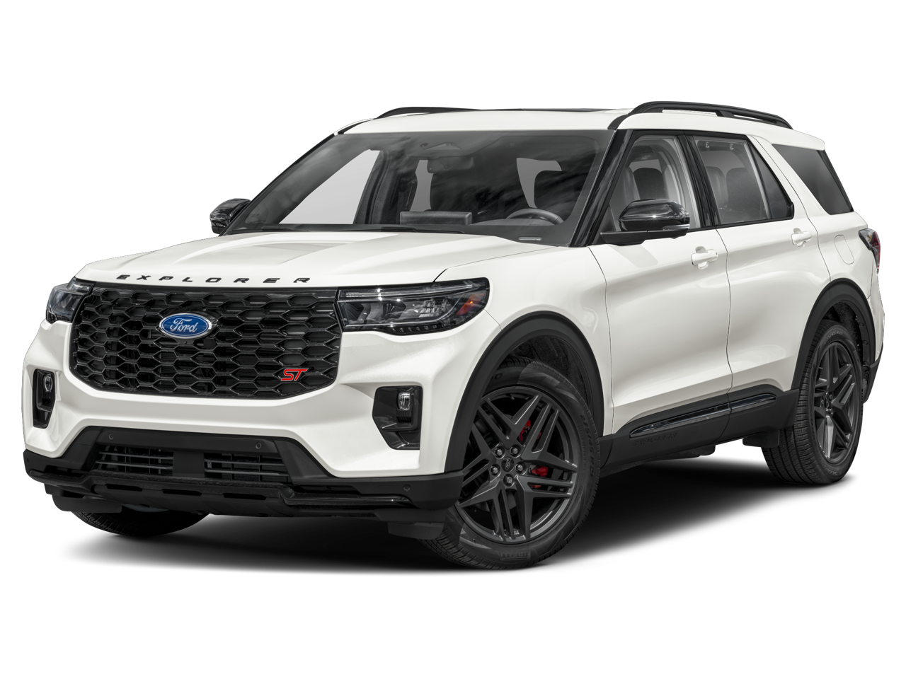 2026 Ford Explorer ST in Vapor Blue — front three-quarter view