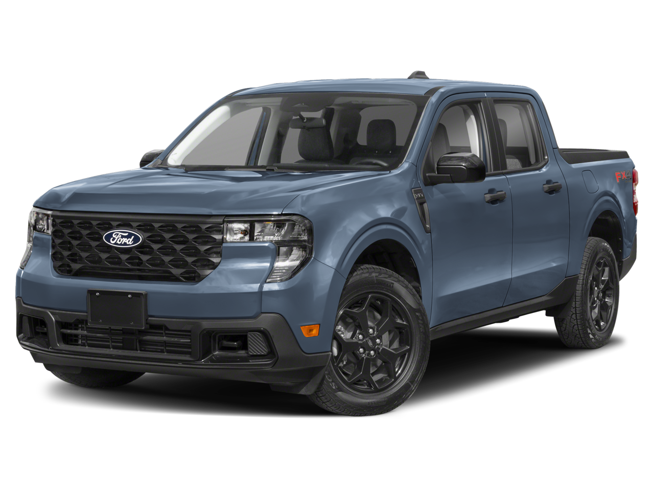 2026 Ford Maverick XLT IN_TRANSIT in Blue — front three-quarter view