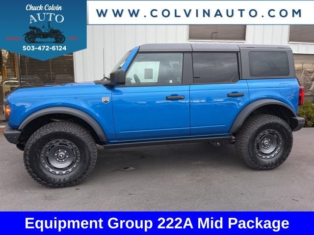 2025 Ford Bronco Big Bend in Velocity Blue Metallic — front three-quarter view