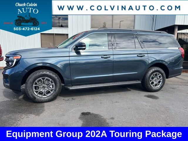 2026 Ford Expedition Max Active in Stone Blue Metallic — front three-quarter view