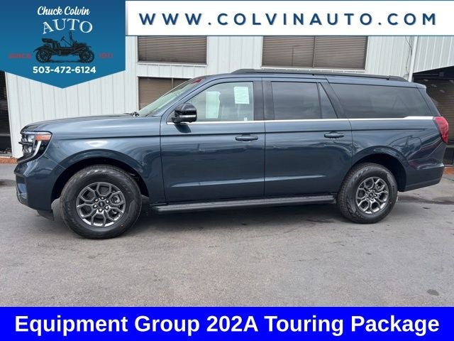 2026 Ford Expedition Max Active in Stone Blue Metallic — front three-quarter view