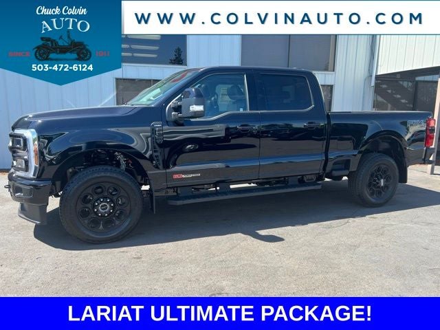 2026 Ford F-250SD Lariat in Black Metallic — front three-quarter view