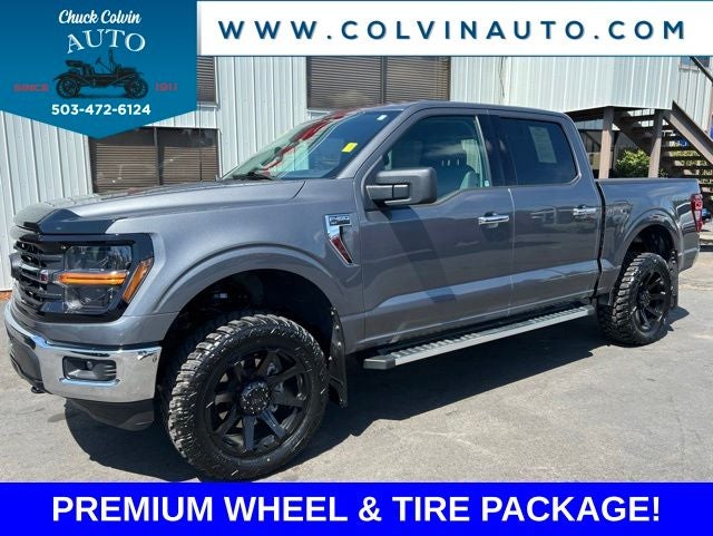 2025 Ford F-150 XLT in Grey — front three-quarter view