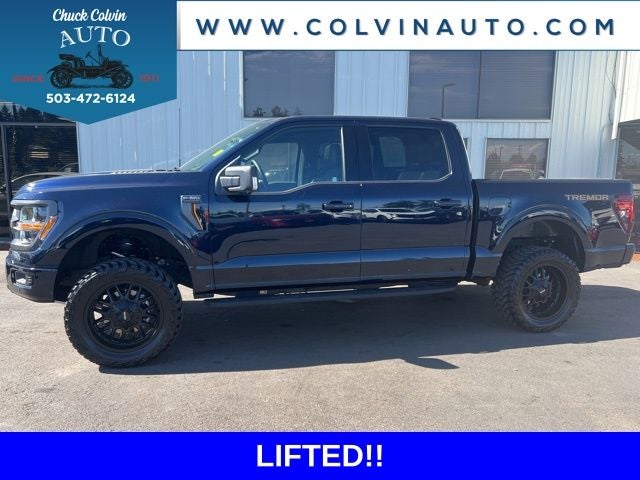 2025 Ford F-150 Tremor in Antimatter Blue Metallic — front three-quarter view