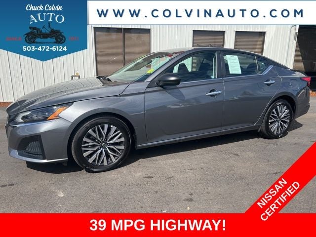 2025 Nissan Altima 2.5 SV in Gun Metallic — front three-quarter view