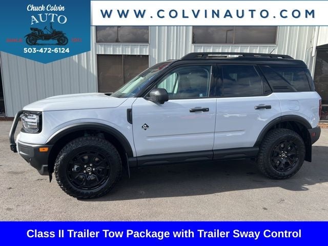 2026 Ford Bronco Sport Outer Banks in Space White Metallic — front three-quarter view