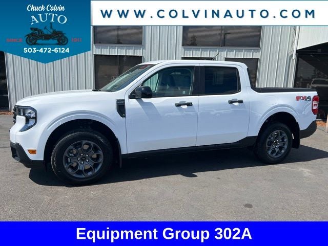 2026 Ford Maverick XLT in Oxford White — front three-quarter view