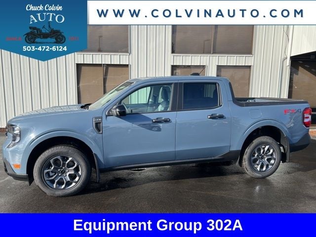 2026 Ford Maverick XLT in Azure Gray Metallic Tri-Coat — front three-quarter view