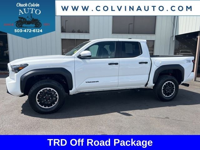 2025 Toyota Tacoma TRD Off-Road in Ice Cap — front three-quarter view